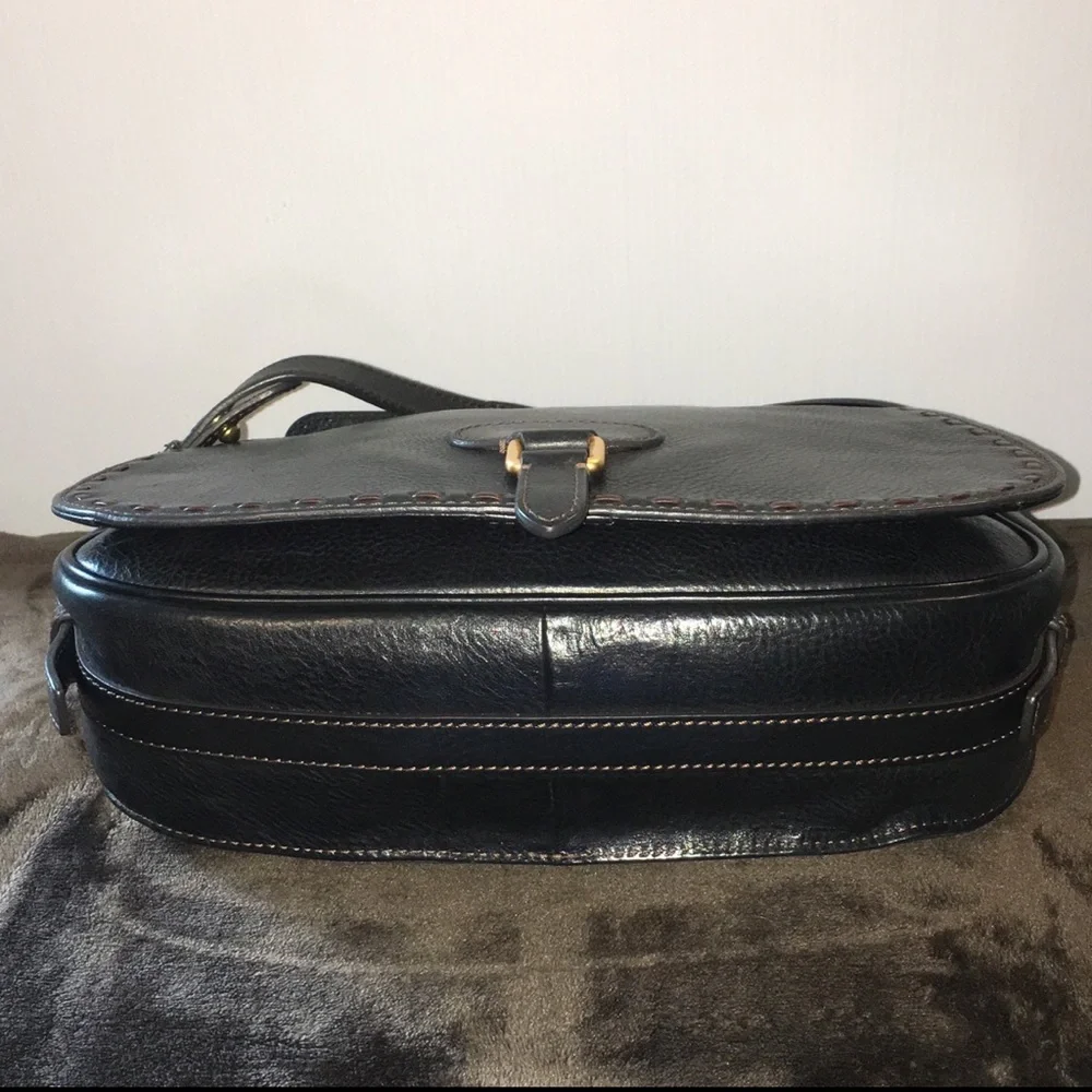 Dooney & Bourke Florentine Full Flap Saddle Bag in Black - Picture 4 of 12